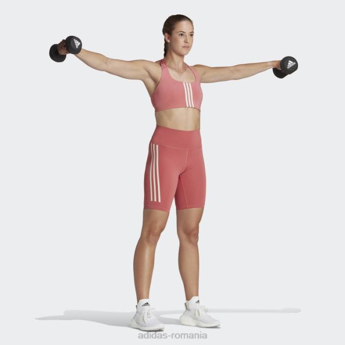 Adidas sutien roșu pentru antrenament powerimpact cu suport mediu femei roșu 2JBN10391