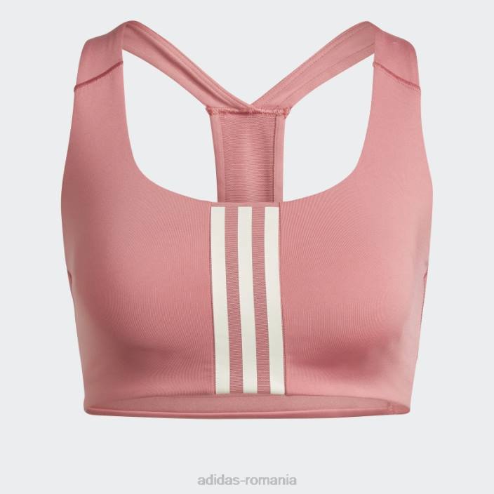 Adidas sutien roșu pentru antrenament powerimpact cu suport mediu femei roșu 2JBN10391