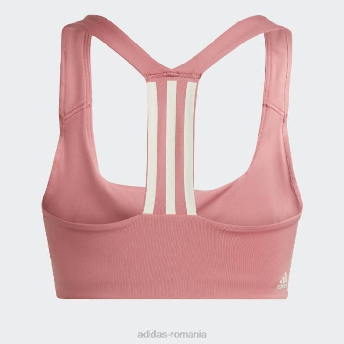 Adidas sutien roșu pentru antrenament powerimpact cu suport mediu femei roșu 2JBN10391
