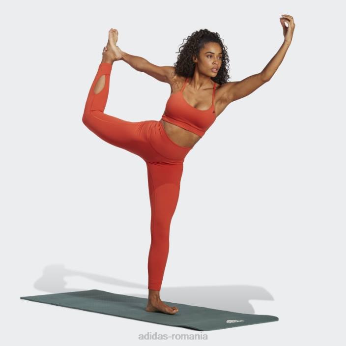Adidas sutien roșu pentru yoga studio cu susținere luminoasă adidas femei roșu/carbon 2JBN9351
