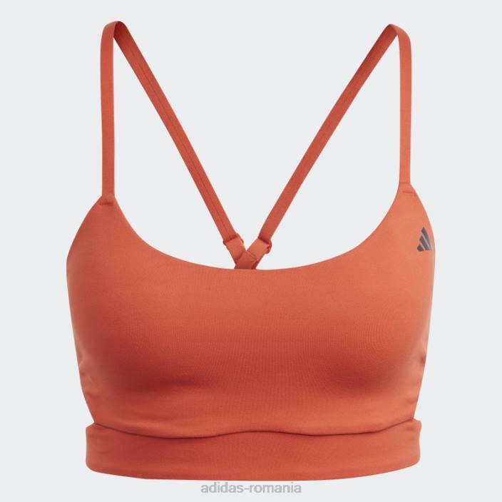 Adidas sutien roșu pentru yoga studio cu susținere luminoasă adidas femei roșu/carbon 2JBN9351