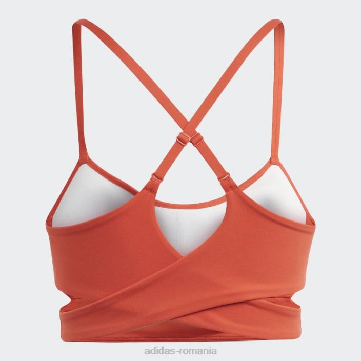 Adidas sutien roșu pentru yoga studio cu susținere luminoasă adidas femei roșu/carbon 2JBN9351