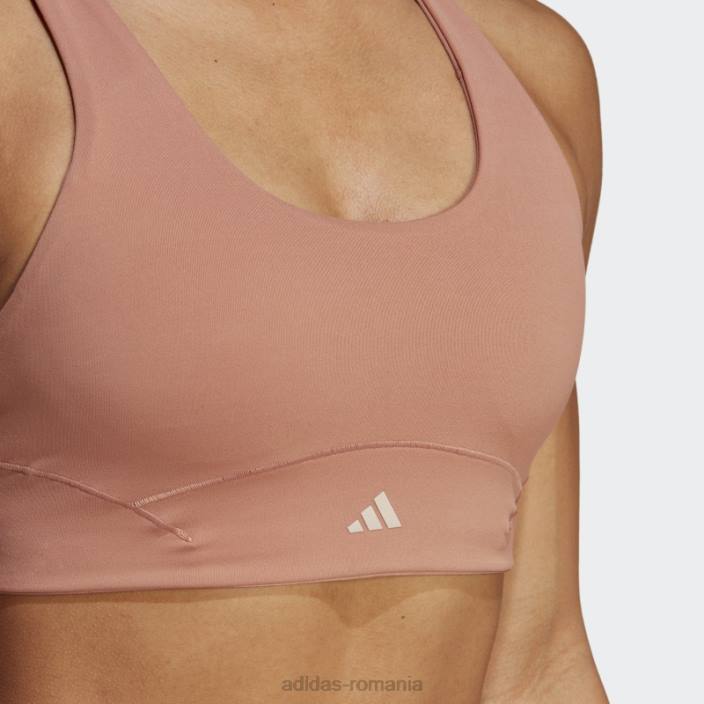 Adidas sutien stilat clay coreflow luxe studio cu suport mediu adidas femei lut 2JBN3717