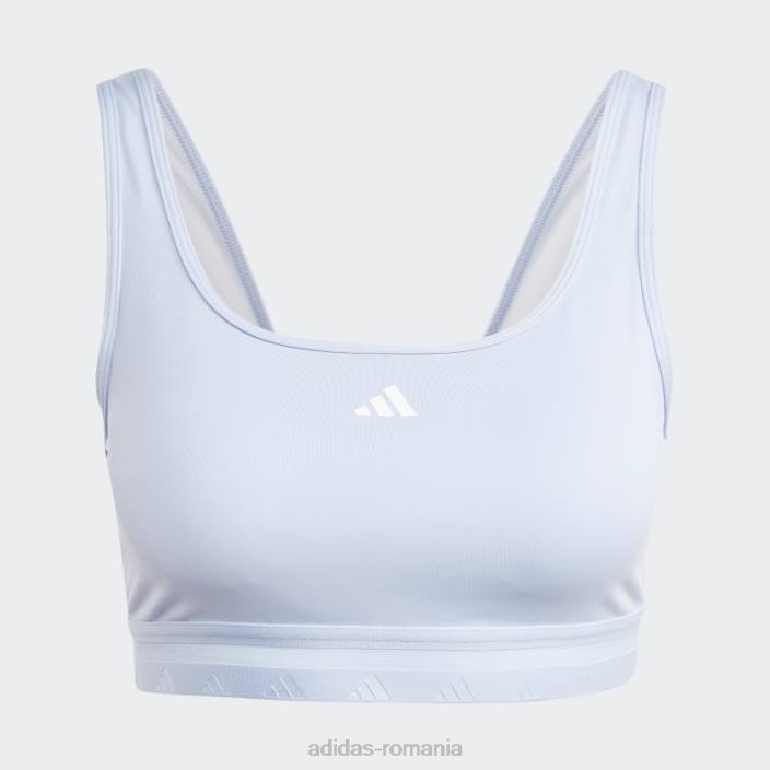 Adidas sutien techfit cu susținere luminoasă pentru antrenament aeroreact albastru femei zori albastre 2JBN9437