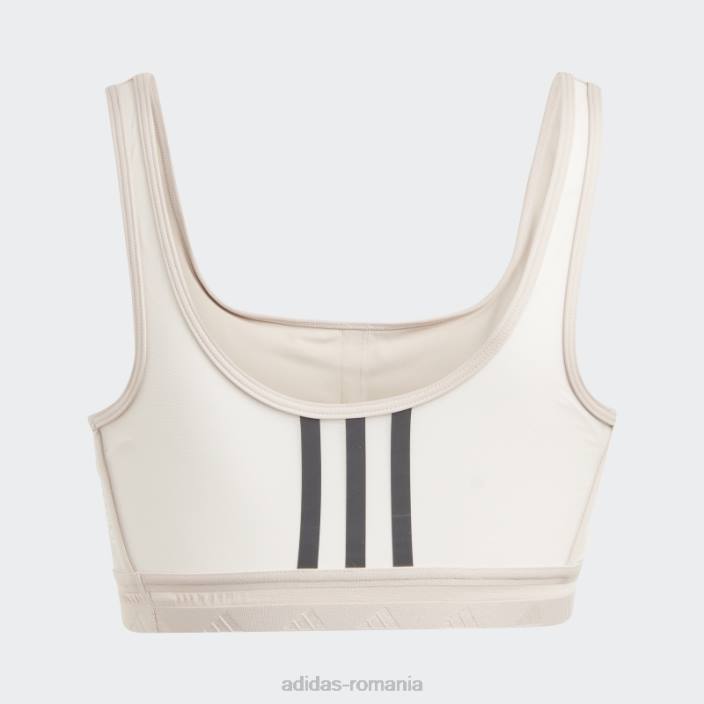Adidas sutien techfit de antrenament cu susținere lejeră aeroreact taupe femei taupe 2JBN9433