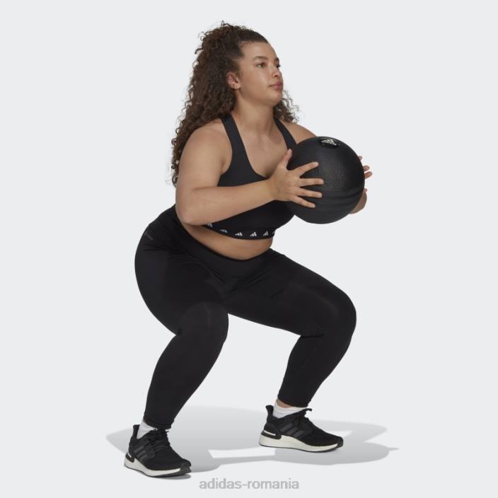 Adidas sutien techfit negru powerreact training cu susținere medie (mărime plus) femei negru 2JBN16955