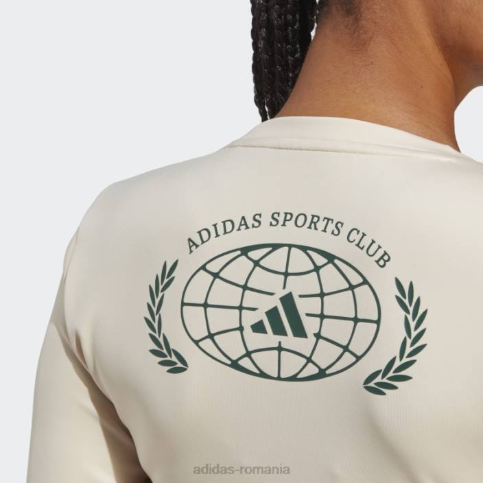 Adidas top crop top cu mânecă lungă de club sportiv de in adidas femei lenjerie 2JBN17187