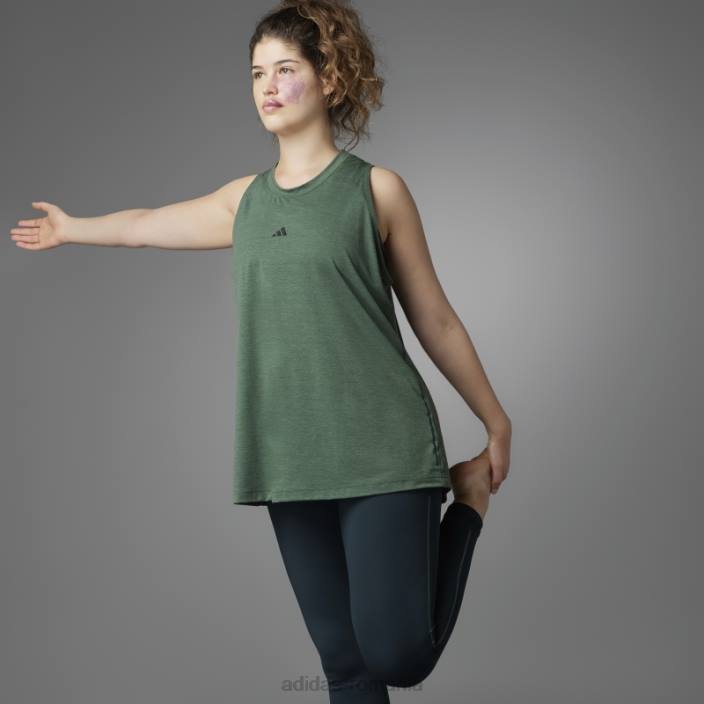 Adidas top de yoga cu echilibru autentic de oxid verde femei oxid verde 2JBN10397