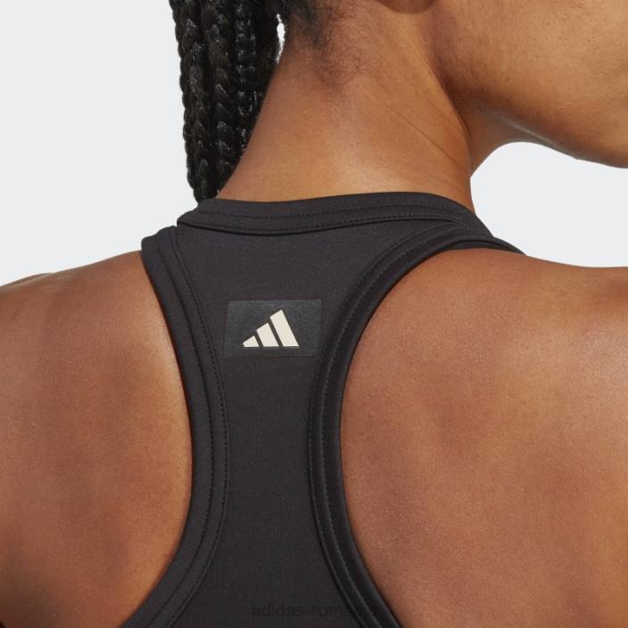 Adidas top negru cu grafic crop club sportiv femei negru 2JBN16853