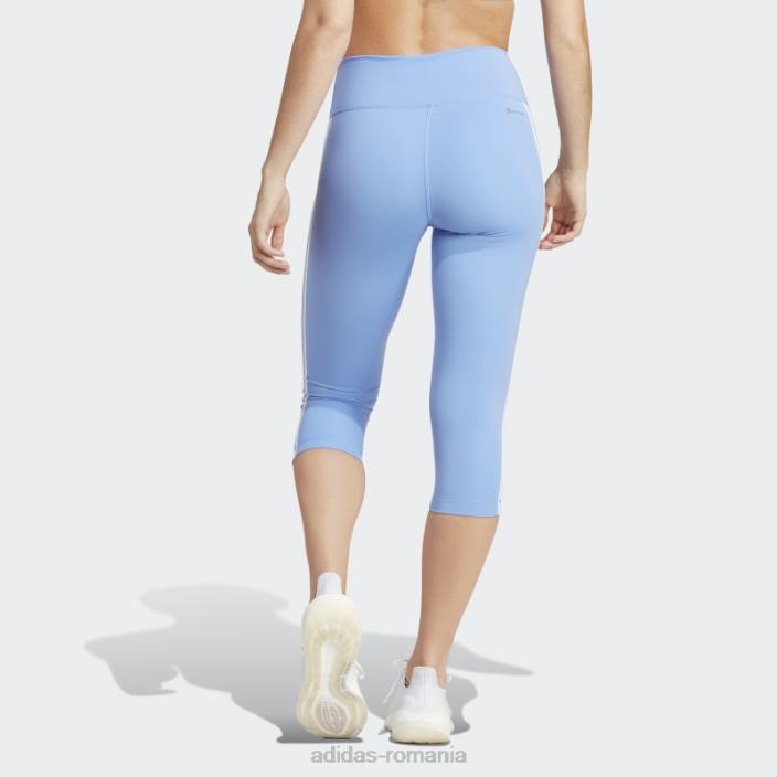 Adidas train essentials 3 dungi cu talie înaltă 3/4 jambiere albastre femei albastru 2JBN9674