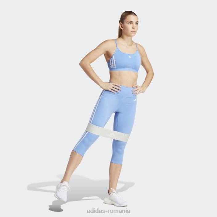 Adidas train essentials 3 dungi cu talie înaltă 3/4 jambiere albastre femei albastru 2JBN9674