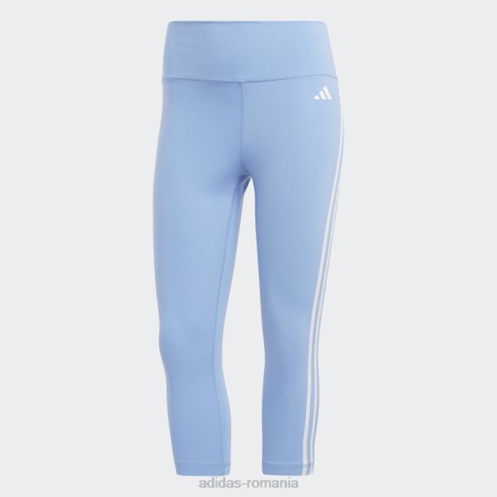 Adidas train essentials 3 dungi cu talie înaltă 3/4 jambiere albastre femei albastru 2JBN9674