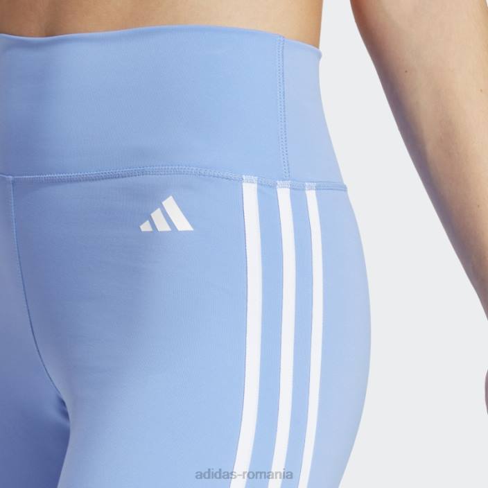 Adidas train essentials 3 dungi cu talie înaltă 3/4 jambiere albastre femei albastru 2JBN9674