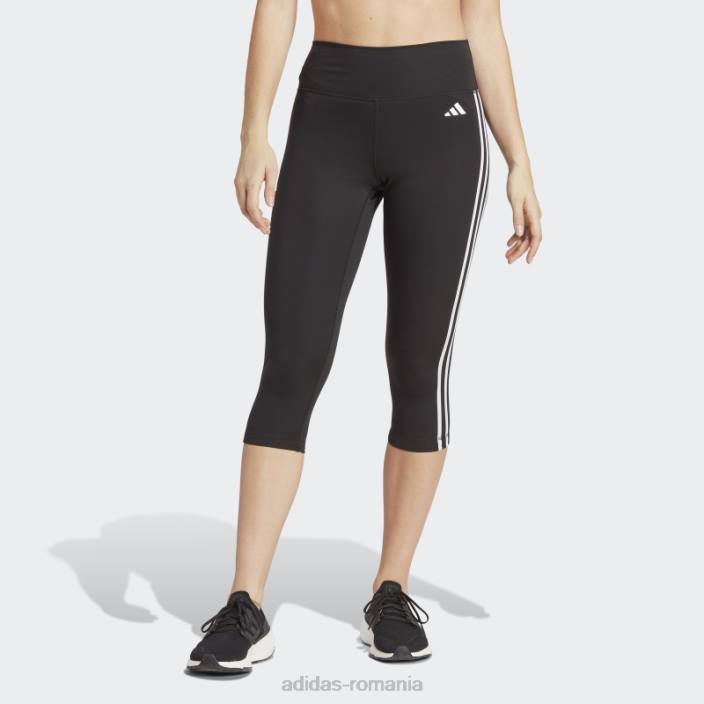 Adidas train essentials 3 dungi cu talie înaltă 3/4 jambiere negru adidas femei negru 2JBN9834