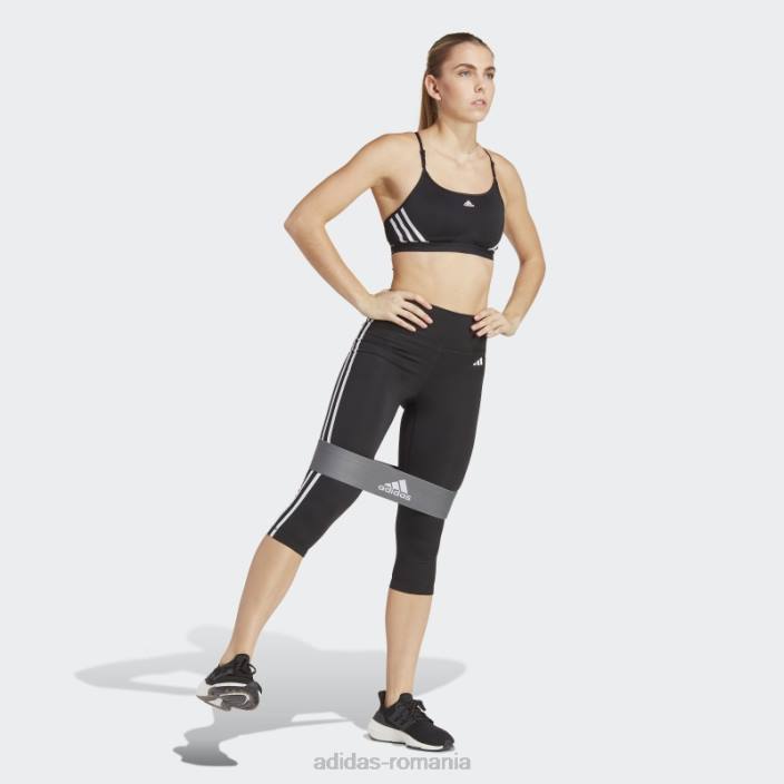 Adidas train essentials 3 dungi cu talie înaltă 3/4 jambiere negru adidas femei negru 2JBN9834