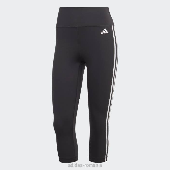 Adidas train essentials 3 dungi cu talie înaltă 3/4 jambiere negru adidas femei negru 2JBN9834