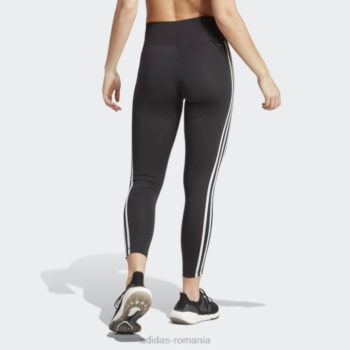 Adidas train essentials 3 dungi cu talie înaltă 7/8 jambiere negre femei negru 2JBN9608