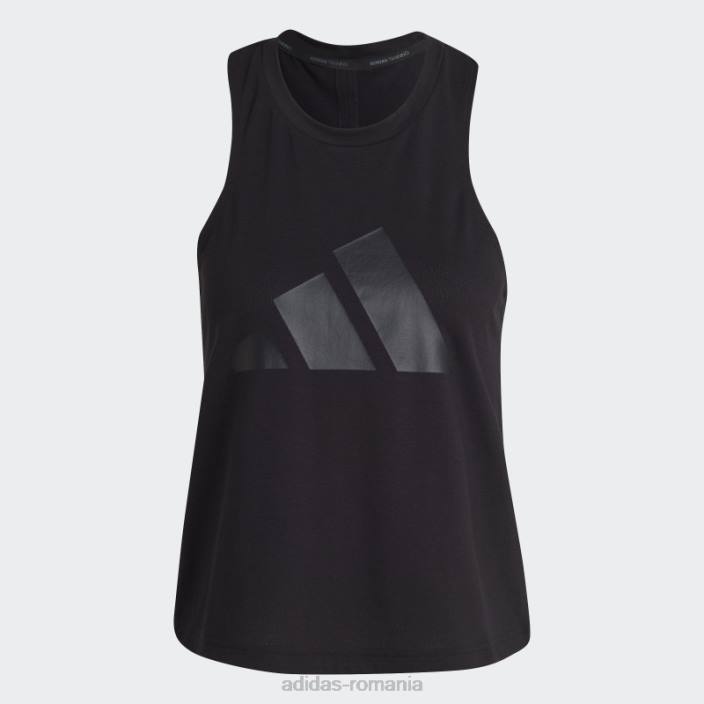 Adidas tren icons 3 bar logo tank top negru femei negru 2JBN8959