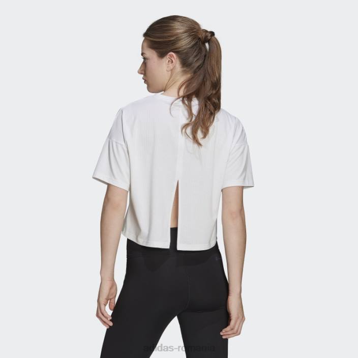 Adidas tren icons 3 bar logo tricou alb adidas femei alb 2JBN8994