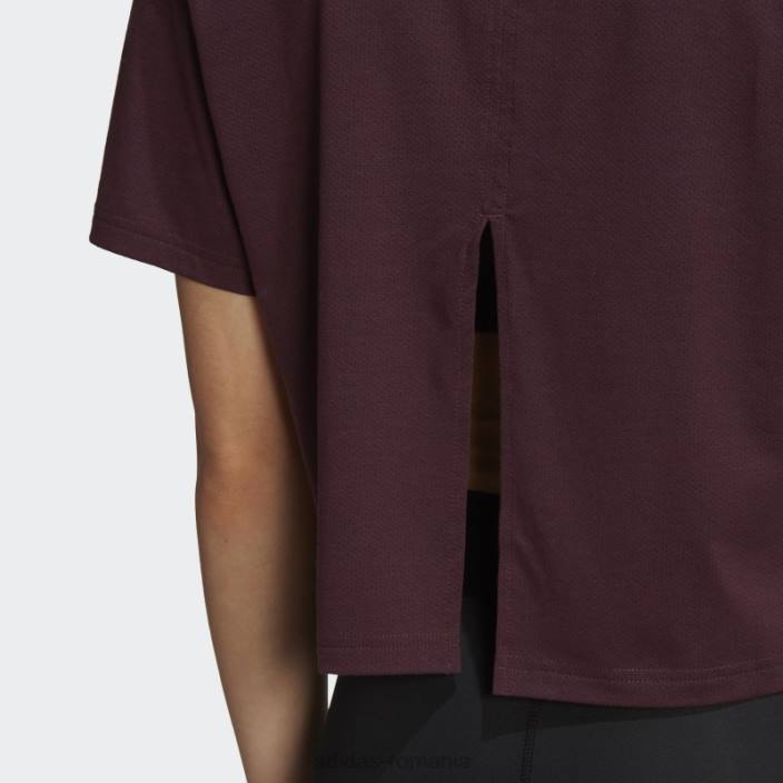 Adidas tren icons 3 bar logo tricou maro femei maro 2JBN10453