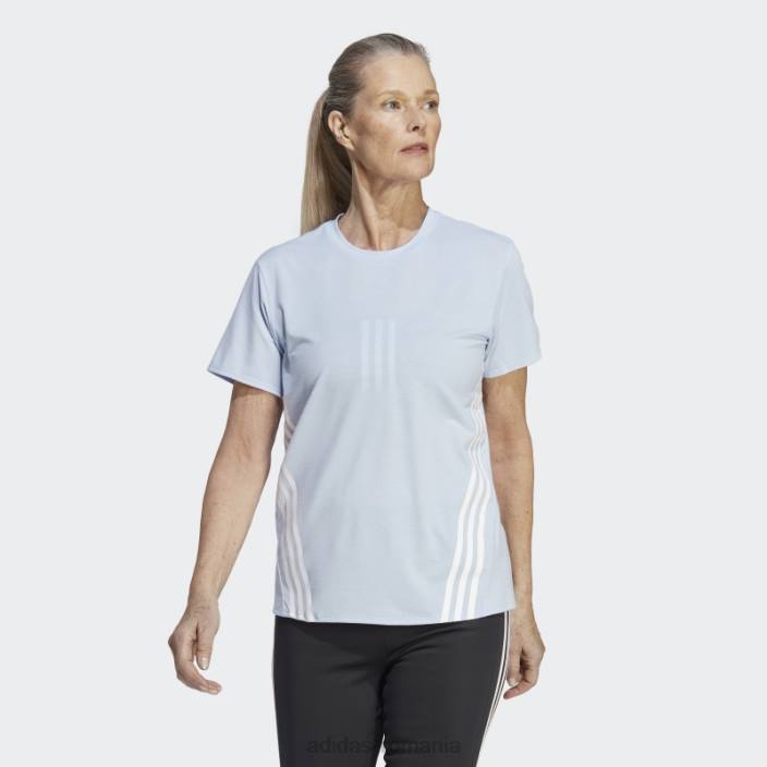 Adidas tren icons 3-stripes tricou albastru zori adidas femei albastru zori/alb 2JBN3684