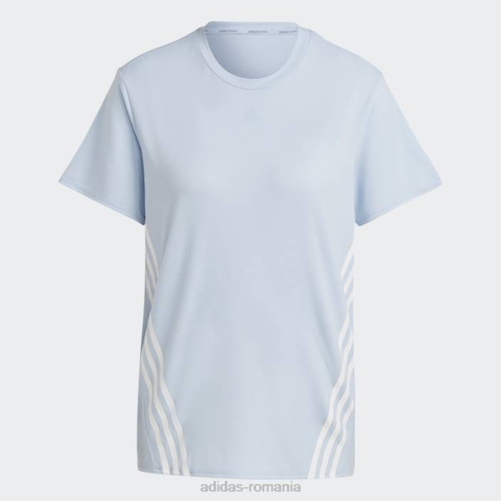 Adidas tren icons 3-stripes tricou albastru zori adidas femei albastru zori/alb 2JBN3684