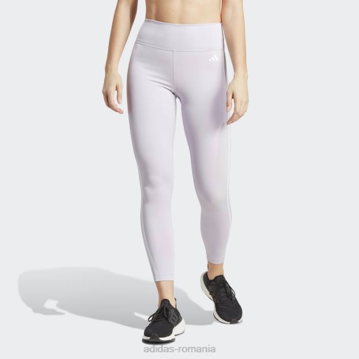 Adidas trenuri esențiale 3 dungi jambiere 7/8 cu talie înaltă zori argintii femei zori argintii 2JBN17161