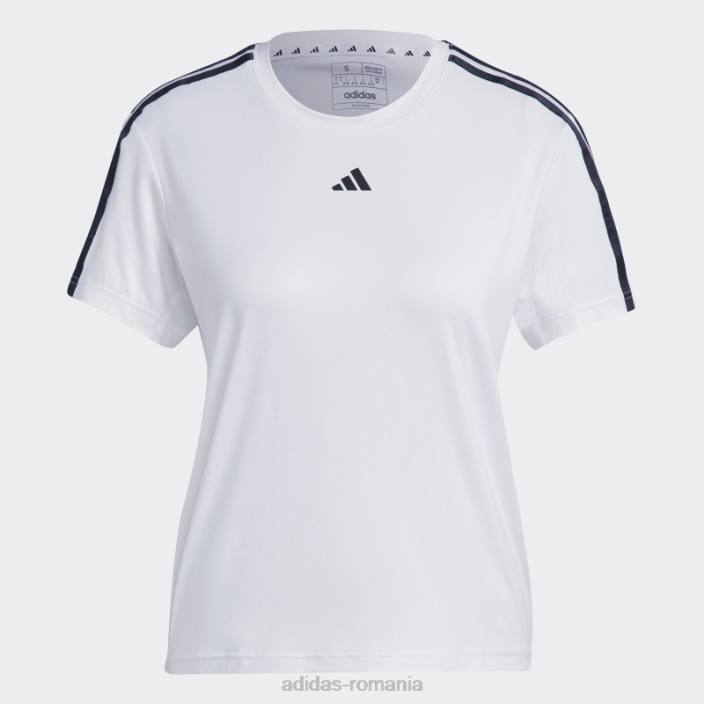 Adidas tricou adidas cu trei dungi alb aeroready train essentials femei alb negru 2JBN16869