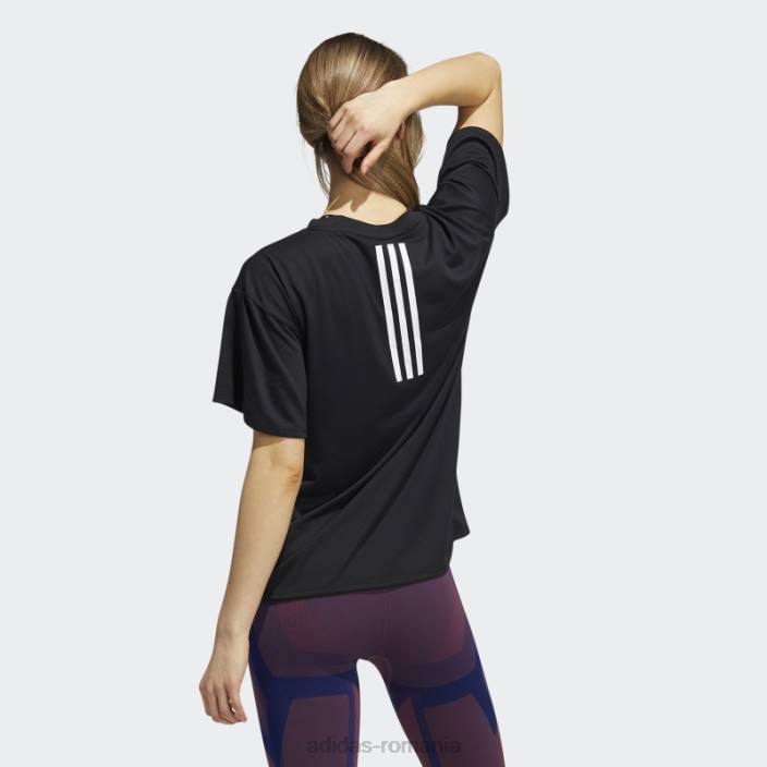 Adidas tricou aeroready cu 3 dungi negru adidas femei negru 2JBN3708