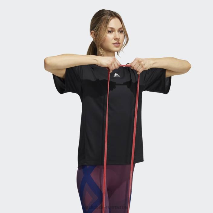 Adidas tricou aeroready cu 3 dungi negru adidas femei negru 2JBN3708