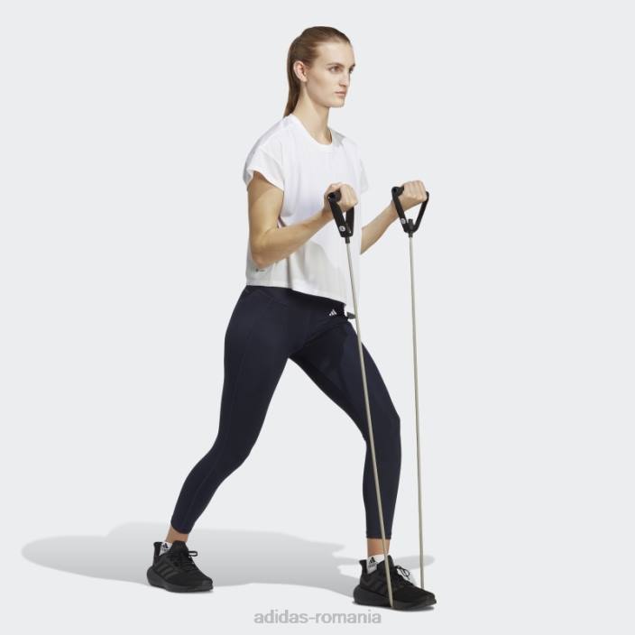 Adidas tricou alb de antrenament hiit aeroready quickburn femei alb negru 2JBN9005