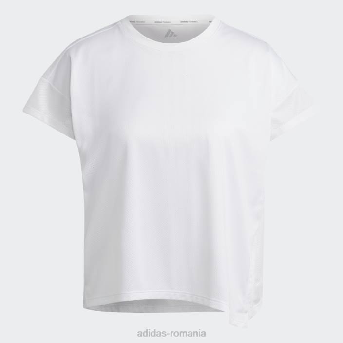 Adidas tricou alb de antrenament hiit aeroready quickburn femei alb negru 2JBN9005