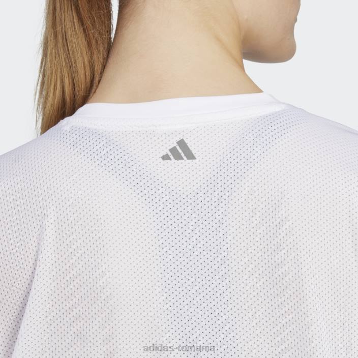 Adidas tricou alb de antrenament hiit aeroready quickburn femei alb negru 2JBN9005