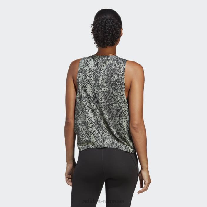 Adidas tricou cu imprimeu cu icoane de tren, verde argintiu femei verde argintiu/negru 2JBN9380