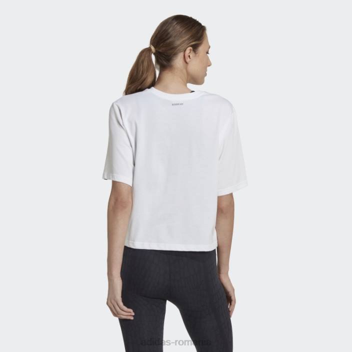 Adidas tricou grafic alb pentru antrenament aeroready femei alb 2JBN10420