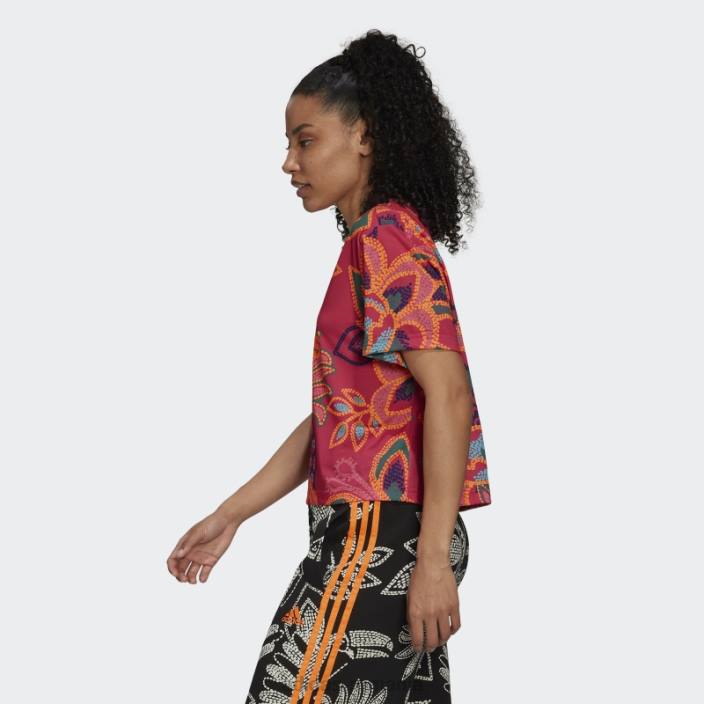 Adidas tricou grafic farm rio berry femei fructe de pădure/aplicație portocalie 2JBN10507