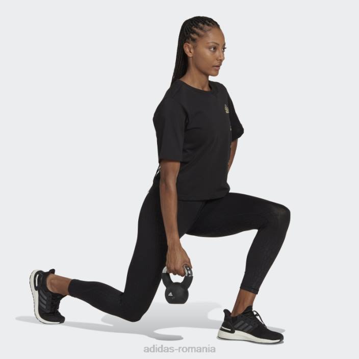 Adidas tricou grafic negru aeroready pentru antrenament femei negru 2JBN10415