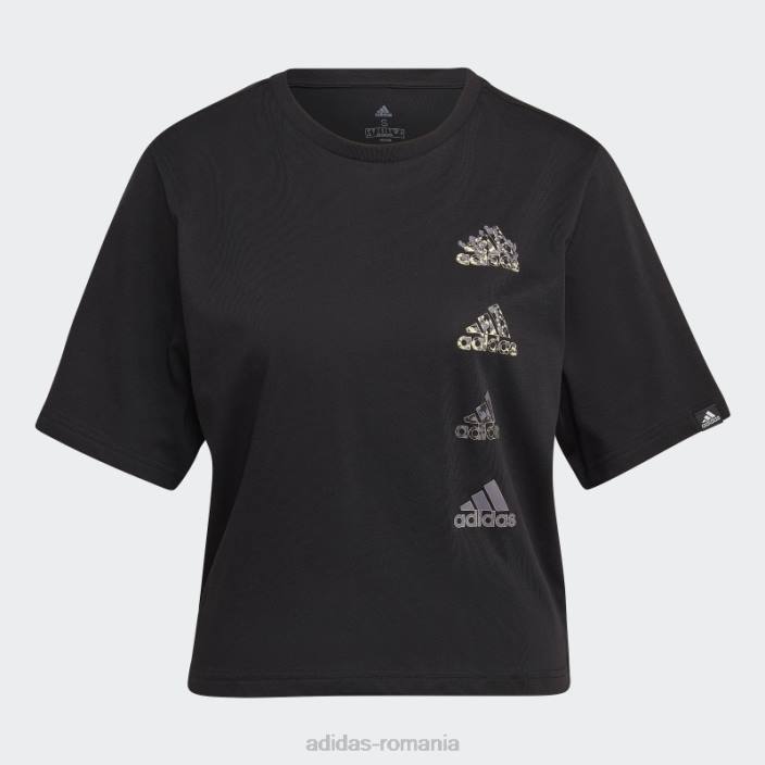 Adidas tricou grafic negru aeroready pentru antrenament femei negru 2JBN10415