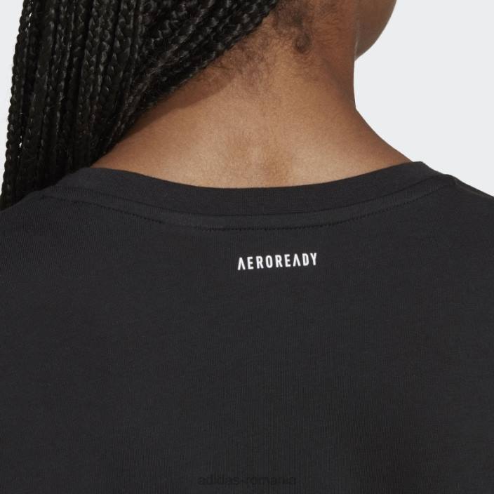 Adidas tricou grafic negru aeroready pentru antrenament femei negru 2JBN10415