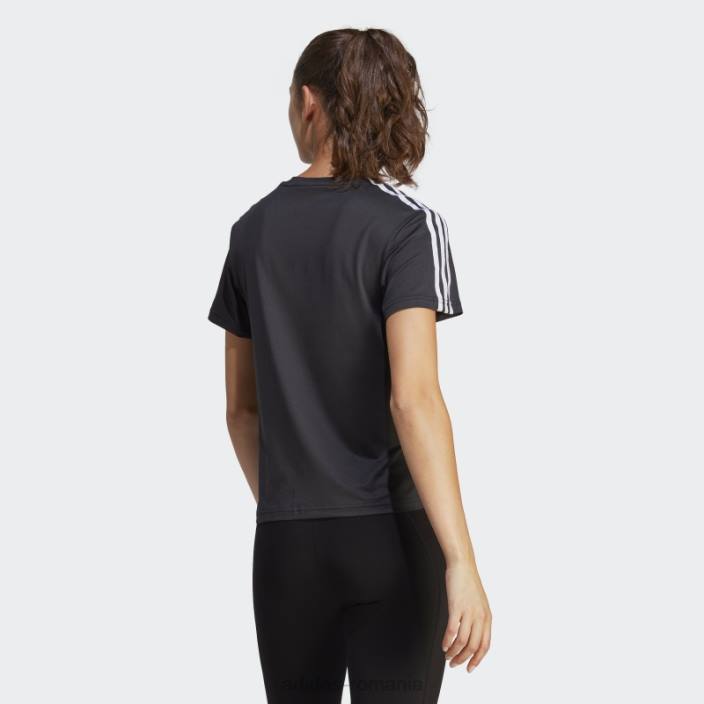 Adidas tricou negru aeroready train essentials cu 3 dungi femei alb negru 2JBN8945