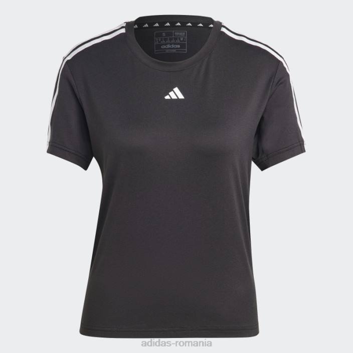 Adidas tricou negru aeroready train essentials cu 3 dungi femei alb negru 2JBN8945