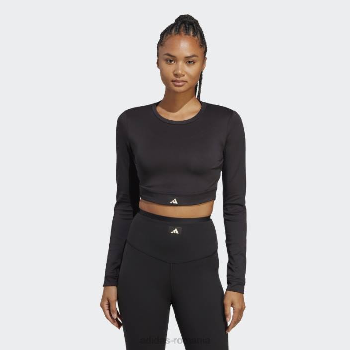 Adidas tricou negru cu mânecă lungă pentru clubul sportiv femei negru 2JBN9185