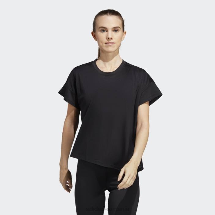 Adidas tricou negru de antrenament hiit aeroready quickburn femei alb negru 2JBN8992