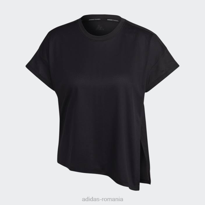 Adidas tricou negru de antrenament hiit aeroready quickburn femei alb negru 2JBN8992