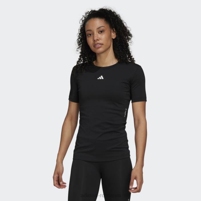 Adidas tricou negru de antrenament techfit adidas femei alb negru 2JBN16413