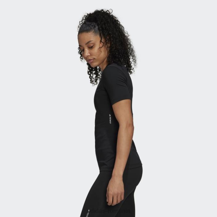 Adidas tricou negru de antrenament techfit adidas femei alb negru 2JBN16413