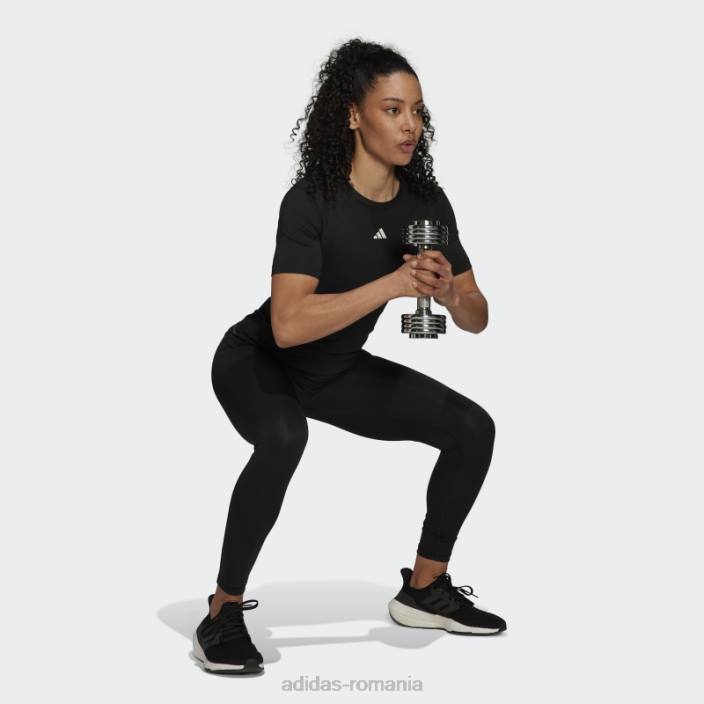 Adidas tricou negru de antrenament techfit adidas femei alb negru 2JBN16413
