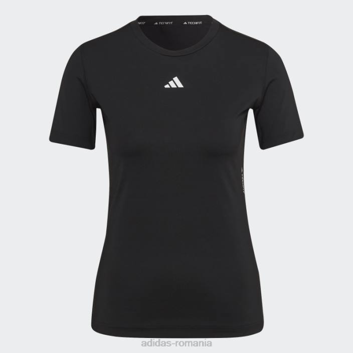 Adidas tricou negru de antrenament techfit adidas femei alb negru 2JBN16413
