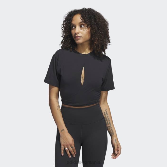 Adidas tricou negru de yoga studio femei negru 2JBN9082