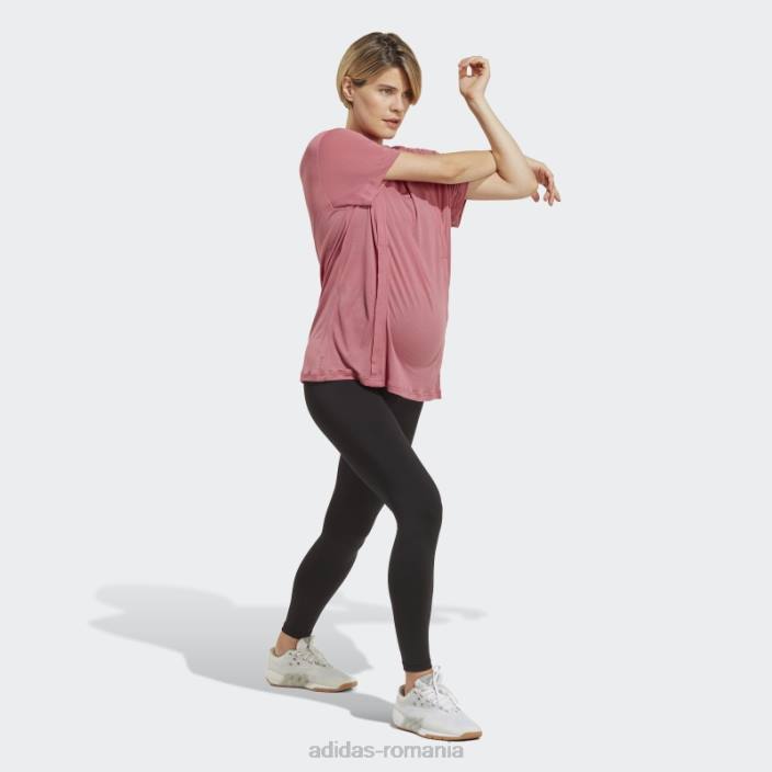 Adidas tricou roz pentru alăptare aeroready train essentials (maternitate) adidas femei roz/alb 2JBN9645